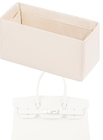 XYJG Silk Purse Organizer Insert Fits Birkin (30, Craie)