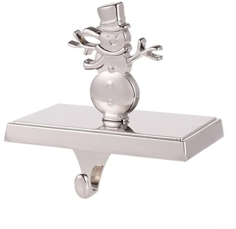 Zoegneer Weihnachtlicher Schneemann-Elch-Haken, Kaminhaken, stilvoller Kaminregal, Strumpfhalter, mehrere kreative Designs erhältlich für Weihnachtsdekoration (Schneemann)