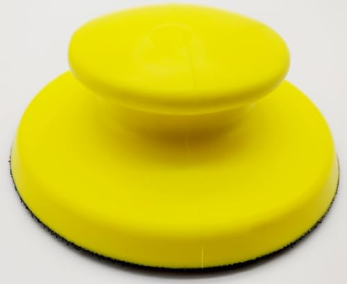 Kraftfeld Schleifklotz Ø 125 mm oder Ø 150 mm oder 135x70 mm Flexibler weicher PU Schleifschwamm Handschleifblock Schleifteller für Standard Klettpapier (Ø 125 mm)