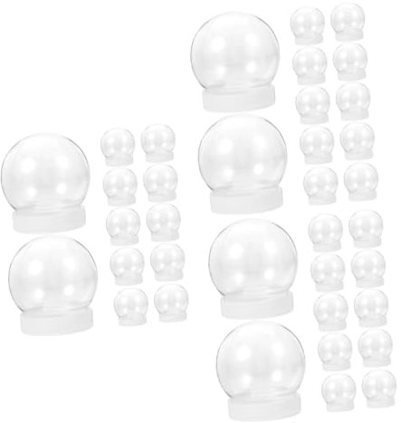 Zerodeko 36stücke DIY Schneekugel Wasser Globe Aus Kunststoff Für Kreative Weihnachtsdekoration Bastelmaterialien Für Designs Und