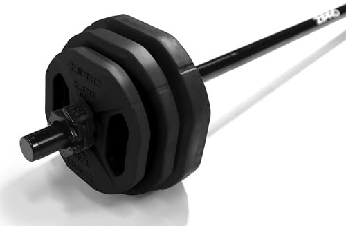 Zipro Body Pump Hantelstange Black mit 20 kg Gewichtssatz