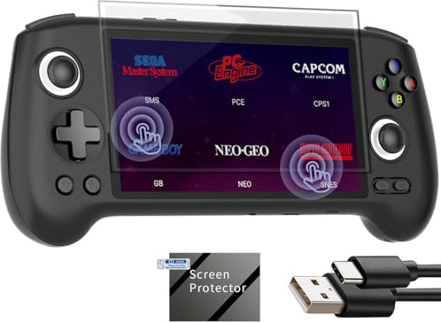 RG556 Retro Handheld Game Android 13,rg 556 Handheld Game with 5.48 inch Touch OLED Screen,RG556 Supports DP and WiFi Bluetooth has Hall Rocker Battery 5500mAh