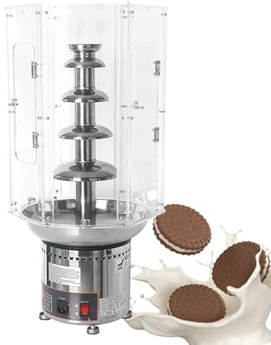 Cubierta Para Fuente De Fondue De Chocolate EléCtrica, Cubierta Para Fuente De Fondue De Cascada De Derretimiento Para Derretimiento Y InmersióN, Cubierta Para Fuente De Dulces Comercial,5tiers