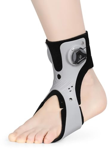 HMLSYZX Soporte Médico para Ortesis de Tobillo y Pie, Estabilizador de Tobillo Ajustable, Soporte para Pie Caído para Caminar, Ajuste Cómodo Ajustable Ligero