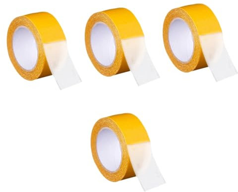 ULTECHNOVO 4rotoli Biadesivo Viscosità Adesivo Resistente Per Installazione Tappeti e Decorazioni Facile Rimuovere Residui Per Uffici e Speciali