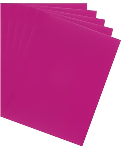 QUARKZMAN 10PZ Fogli Carta Specchio, 11.7 x 8 Cartoncino Metallico, Carta da 250GSM per Fogli Riflettenti Cartone per Regali, Artigianato Fai da Te, Rosa Rossa