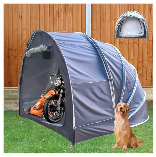 Fahrradgarage Hängen 2 in 1 Motorrad Zelt Vor Wind,Regen,Schnee und Staub Schützen Fahrradschuppen Fahrrad überdachung,Black