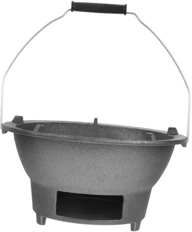CIYODO Horno De Arrabio Portátil Para Cocinar Al Aire Barbacoa De Hierro Fundido Para Acampar Estufa De Hierro Fundido Para Exteriores