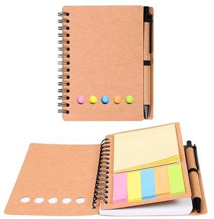 ZSYSD Spiralnotizbuch kollegen Kraftpapier Notizblock Geschenk Kollegen Abschiedsbuch Kollegen Notizbuch Notizbuch mit Stift Haftnotizen Geschenke für lehrer Abschiedsgeschenke für Kollegen