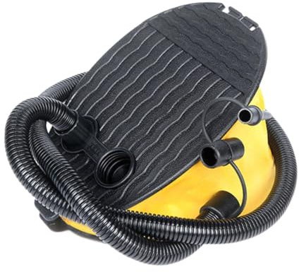 perfk Pompe à Pied gonfleur avec 3 Buses pour gonflables, flotteurs de Piscine, gonflables de Plage, piscines pour Enfants, Ballons de Plage, 5l
