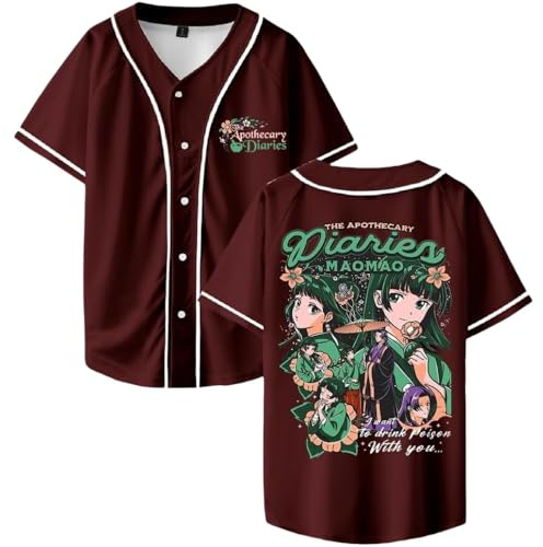 The Apothecary Diaries Maomao Camicia da Baseball Moda Casual con Scollo A V per Uomini E Donne Estate A Manica Corta-H||m