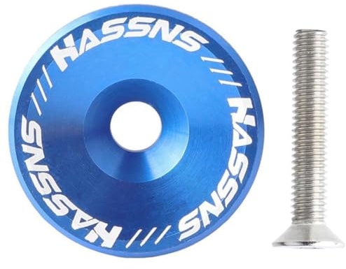 Yerleomit Steuersatz Kappe Blau für 28,6mm Gabeldurchmesser, Aluminium Fahrrad Ahead Kappe MTB Headset Vorbau Steuersatz Top Cap für Fahrrad MTB Rennrad