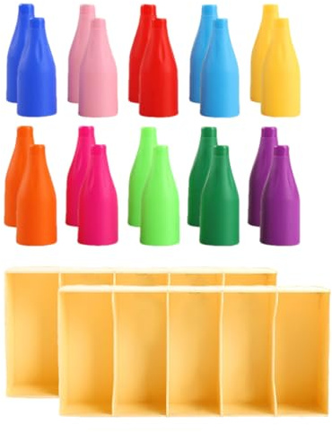 Ihdjasg Juego De Memoria,Actividades Educativas - Juego De Emparejar Colores De Botellas - para Niños Y Niñas Edades 3+ Guardería Escuela Jardín De Infancia Cumpleaños Fiesta Noche