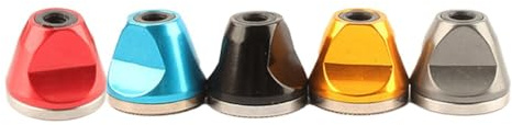 Violiica Schnellspann-Achsmutter für Fahrrad, M5, rutschfeste Schraubenmutter für Mountainbike, Nabe, Aluminiumlegierung, Mutter für Standard-M5-Schrauben (Schwarz, Rot, Blau, Gold, Silber)