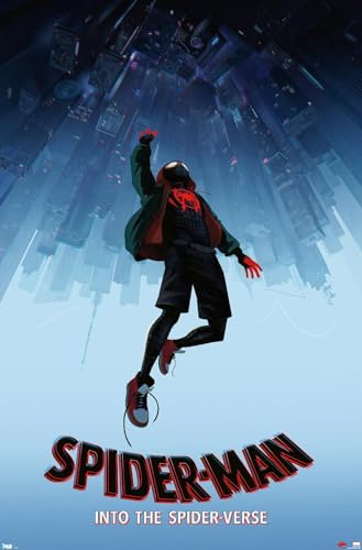 Trends International Marvel Spider-Man - Into The Spider-Verse - Falling Wall Poster, 22.375 x 34, Unframed Version