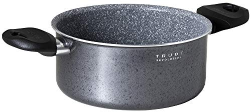 Aeternum Y0F3C20240 Trudi Revolution Casseruola 2 Manici 24 cm, Adatta al Forno, Alluminio