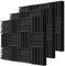 BXI Thick Acoustic Foam Panels, 30 X 30 X 5 cm 36 Pcs Broadband Sound Absorbing Foam, Dense Soundproof Padding Tile, Recording Studio Foam Absorber, Groove Decorative 3D Wall Ceiling Panel