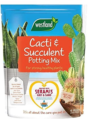 Westland Peat Free Cacti and Succulent Potting Compost Mix 4L