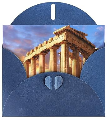 Grußkarten mit Umschlägen Griechenland Geschichte Gebäude Druck Perlglanz Papier Urlaubskarten Lustige Geburtstagskarte 4 x 6 Zoll Party Einladungskarte Blanko-Karten