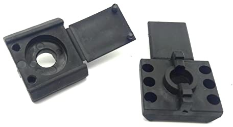 U-Schreibe Klemm Element Klemmelement Pfosten Zaunpfosten Befestigung Doppelstabmattenzaun Zaun Halterung Klemme aus Kunststoff in Schwarz 20x