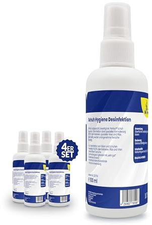 Mr. Perfect® - Schuh Desinfektionsspray 4x100ml | Schuhspray gegen Geruch & Bakterien | schnelle & wirksame Schuhdesinfektion | Anti Pilz Desinfektionsspray | Geruchsentferner für Schuhe