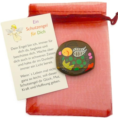 Andys Steinwelt® Schutzengel Geschenk für Prüfung, Handschmeichler | Glücksstein für Erwachsene und Kinder, Glücksbringer & Geschenkidee, Geburtstag & gute Besserung Mitbringsel, Engel Figur