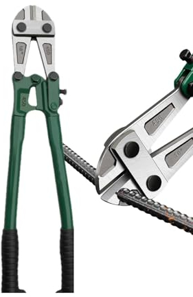 Whrcy Outil de coupe-chaîne, coupe-boulon robuste, Pinces coupantes coupe-fil, Coupe-vis en acier, outils manuels de coupe-boulon électrique de 14 pouces, pince coupante de fil pour clôture à maillons