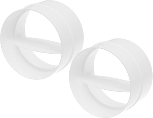 Repa Market 4 Inch / 100 mm Pack of 2 Duct Backdraft Blockers - Pipe Connector with Backdraught Shutter - Backflow Preventer - Dryer Vent Adapter - Inline Air Extractor - Pipe Line Coupler with Valve