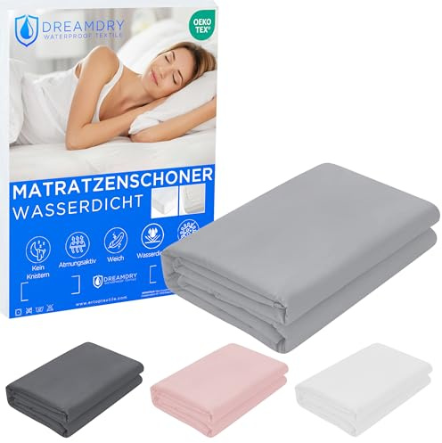 Dreamdry Matratzenschoner 200 x 200 - Inkontinenzunterlage waschbar, Matratzenschoner 200x200cm wasserdicht, wasserdichte Matratzenauflage, Matratzenbezug, Nässeschutz