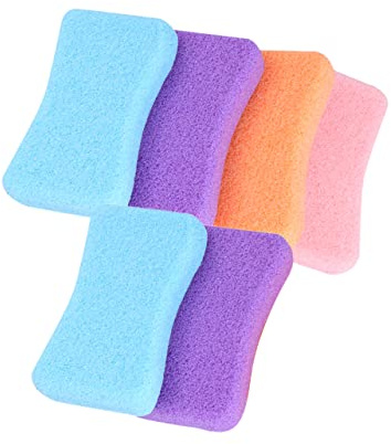 MERRYHAPY 6 Stück Fußbimsstein Pediküre aus Pu Grobe Peeling Werkzeuge für Abgestorbene Haut Strapazierfähiger Hornhautentferner für Fußpflege Trocknet Schnell für Männer Zufällige Farbe