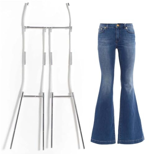 Gvqng KleiderbüGel FüR Mannequin-Hosen, Verstellbare Kleiderpuppen-Schneiderpuppe, KleiderbüGel FüR Mannequin-Kleiderpuppen Mit Metallrahmen Mit Verstellbarer Taille Und Beinen,Weiß