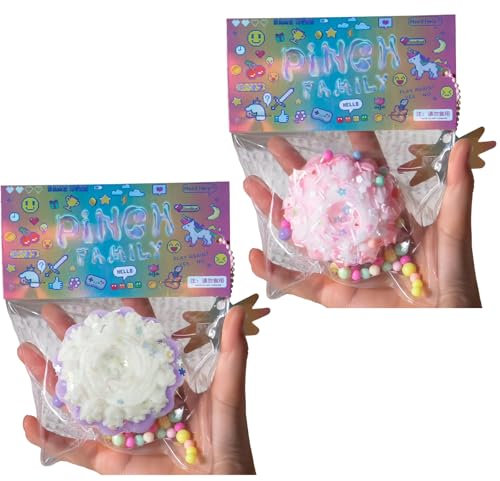 TenaLucy Kuchen Taba Squishy Toys,2 Stück Fufu Squishy Anti Stress Spielzeug Niedliche Squeeze Spielzeug Squishy Toy Fidget Toys Stressabbau Spielzeug Squishies Dekompressions Entlüftungsspielzeug