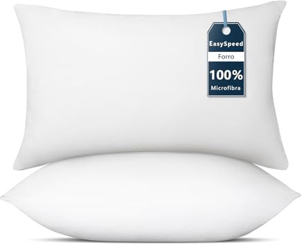 EASY SPEED Relleno Cojin 50x70 (2 Unidades), Inserto para Cojines Decorativos de Fibra Hueca Silicona Virgen 100%, Forro Exterior Microfibra Suave (NO TNT), para Casa, Dormitorio, Adulto