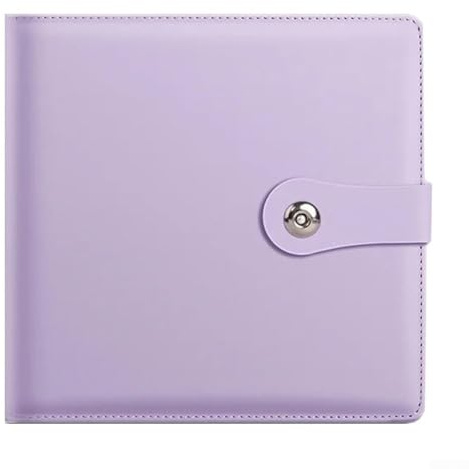 Álbum de doble cara de 100 bolsillos, libro de almacenamiento de 25 hojas para billetes, sellos postales, organizador coleccionable para una exhibición segura y a prueba de polvo (morado)