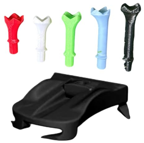 Turf Tee Für Kunstrasen, Inklusive Vorgeschnittener Tee-Sets,Rasen-Tees,Golfsimulator,Simulator-Tees Klappbare Basis,Für Outdoor, Indoor Und Winterrasen Sowie Für Die Driving Range (Schwarz)