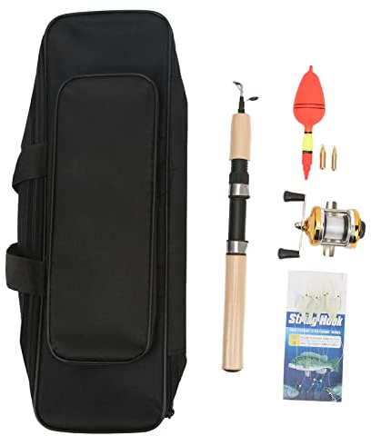 MechKit Kit Combinato Porta Mulinello per Canna Pesca sul Ghiaccio Set Completo Portatile Durevole con Maschere Bobber Borsa per Pesca Invernale Uomini Donne Principianti 75 cm