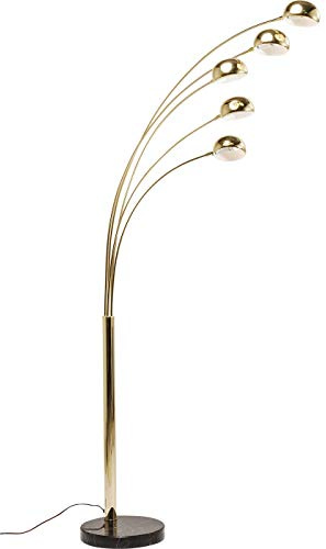 Kare Design Stehleuchte Five Fingers Brass, Wohnzimmer, Leuchte, Lampe, Gold, 215x85x108cm