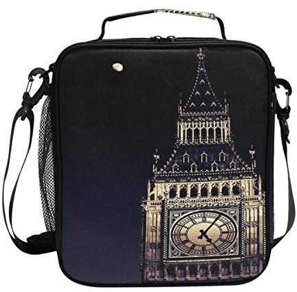 Bigjoke Lunchtasche, London Big Ben Lunchbox, isolierter Neopren-Reißverschluss für Erwachsene, Kinder, Herren, Damen, Outdoor, Schultasche, Picknick, Camping, Reisen