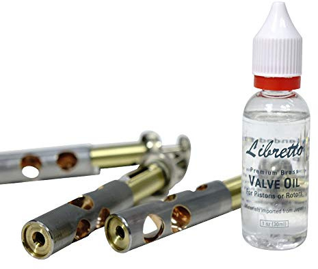 Libretto Premium Brass Valve Oil Lubricants, 1 oz (30ml), Safety Cap, Long-Lasting & Smooth, Odorless, 100% Special-Blended Synthetic Formula, Designed Best to Clean & Extend Life of Your Instruments!