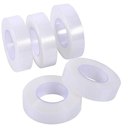 XingYue Direct 5 Rollen transparentes medizinisches PE-Klebeband, selbstklebendes Klebeband, Wimpernverlängerungs-Make-up-Tools