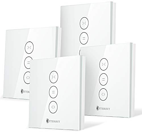 Alexa Rolladen Zeitschaltuhr, Etersky Smart Wlan Schalter für Rollladen Jalousien, Kompatibel mit Alexa und Google Home, Touch Panel, SmartLife App Fernbedienung und Timer