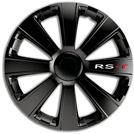All4You Radkappen RS-T Black 15 Zoll 4er Pack Radzierblenden Schwarz Black
