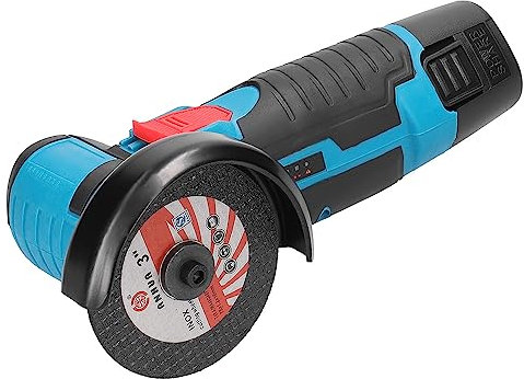 LeTkingok Mini Cortadora de Amoladora Angular Recargable de 12V, Máquina Cortadora de Pulido Portátil Inalámbrica con Batería de Litio de Mano 800W 19500RPM