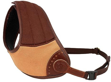 TOURBN Schulterpolster aus Segeltuch, Leder, verstellbar, für Gewehr, Schrotflinte, stoßfest, für Sport, Schießen, Jagd