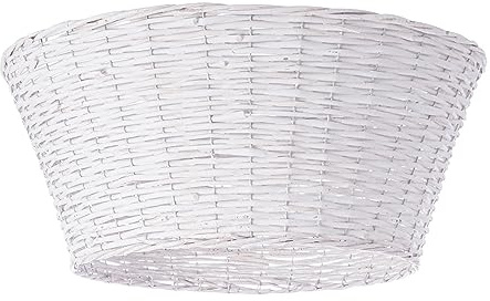Magie di Natale Cesta copri base Nevin per Albero di Natale sottoalbero in legno di salice (Ø 40 cm, Bianco)