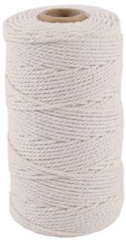 MAOQIAN 328ft Butchers Cotton Twine String 2mm Cooking Twine Food Safe for Bakers, Meat and Roasting, Gift Wrapping, Crafting & Knitting