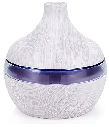300ml Aroma Diffuser für Duftöle, Ätherische Öle Diffuser, Ultraschall Luftbefeuchter mit Fernbedienung und LED-Licht, Elektrische Duftlampe, Duft Diffusor für Schlafzimmer, Büro, Spa (Weiß)