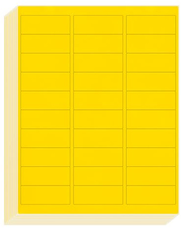 L LIKED 900 Fluorescent Yellow Address Labels, 1 X 2-5/8 Neon Colored Labels Handwritten or Inkjet/Laser Print for Shipping Envelopes & Small Packages - 30 Sheets