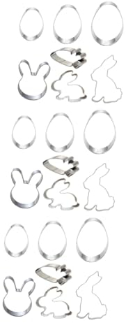 Garneck 21 Pièces Pochoirs De Pâques Moules Lapin De Pâques Outil De Bricolage Moule De Bricolage Emporte-pièce Lapin De Pâques Mini-piston Miniature Des Couteaux Acier Inoxydable