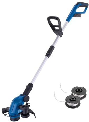 Scheppach Akku-Rasentrimmer C-LT300-X 20V Kantenschneider | Schnittbreite 300mm | Fadenlänge 3m | Höhenverstellung bis 270mm | 20V-IXES-Serie | + 2 Fadenspulen (Ohne Akku & Ladegerät)